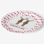 Jubiläum-Party Niedlich Whimsical Moose Pappteller (Schrägansicht)