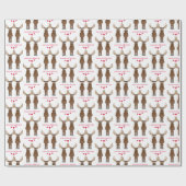 Jubiläum-Party Niedliche Elche Geschenkpapier (Flach)