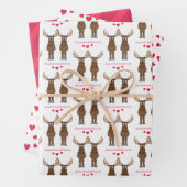 Jubiläum-Party Niedliche Elche Geschenkpapier Set (Beispiel)