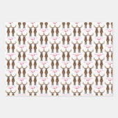 Jubiläum-Party Niedliche Elche Geschenkpapier Set (Vorderseite)