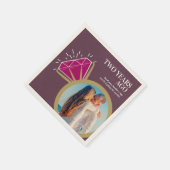 Jubiläum Party Rotgarnring Foto Serviette (Ecke)