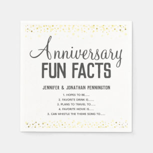 Jubiläum Party Spaß Fakten Unisex Confetti Napkin Serviette