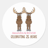 Jubiläum Partys Funny Favor Custom Runder Aufkleber (Vorderseite)