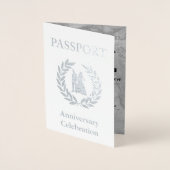 Jubiläum Partys Silver Passport Folienkarte (Vorderseite)