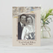 Jubiläum Partys Starfish Foto Rahmen Einladung (Stehend Vorderseite)