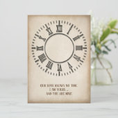 Jubiläum Partys Zeitlose Uhr Einladung (Stehend Vorderseite)