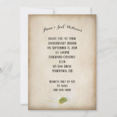 Jubiläum Partys Zeitlose Uhr Einladung (Rückseite)