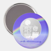 Jubiläum Pearl Hearts für Foto Magnet (Vorderseite/Rückseite)