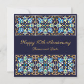 Jubiläum personalisierbare blaue Azulejos (Vorderseite)