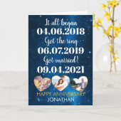 Jubiläum Personalisierte romantische Termine Karte (Gelbe Blume)