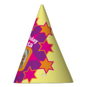 Jubiläum personalisierter Foto-Stern-Name Partyhütchen (Rechts)