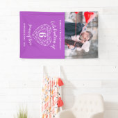 Jubiläum personalisiertes Foto lila Banner (Insitu)