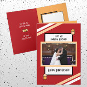 Jubiläum phantastischer Ehemann rotes PfirsichFoto Karte