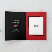 Jubiläum phantastischer Mann schwarz rotes Foto Karte (Innenseite)