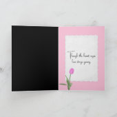 Jubiläum Pink Tulips und Perlen Karte (Innenseite)
