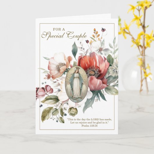 Jubiläum Religiös-Florismus Karte (Gelbe Blume)