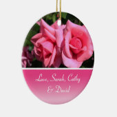 Jubiläum rosa Blume Keramikornament (Rechts)