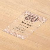 Jubiläum Rose goldenes Party Acryleinladungen (Ablage )