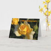 Jubiläum-Rose Karte (Gelbe Blume)