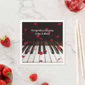 Jubiläum Rose Petals on Piano Keys Serviette (Beispiel)