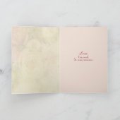 Jubiläum Rose und Weinkarte Karte (Innenseite)