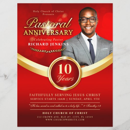 Jubiläum Rote Kirche - Ereignis Flyer (Vorne)