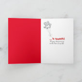 Jubiläum Roter Lipstick Kisses Karte (Innenseite)