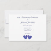 Jubiläum Sapphire Hearts Einladung (Rückseite)