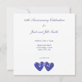 Jubiläum Sapphire Hearts Einladung (Rückseite)