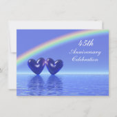 Jubiläum Sapphire Hearts Einladung (Vorderseite)