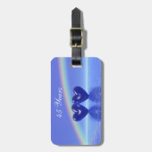 Jubiläum Sapphire Hearts Gepäckanhänger (Vorderseite vertikal)