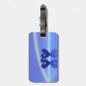 Jubiläum Sapphire Hearts Gepäckanhänger (Rückseite vertikal)