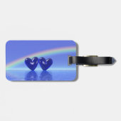 Jubiläum Sapphire Hearts Gepäckanhänger (Rückseite horizontal)