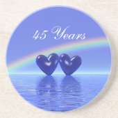 Jubiläum Sapphire Hearts Getränkeuntersetzer (Vorne)