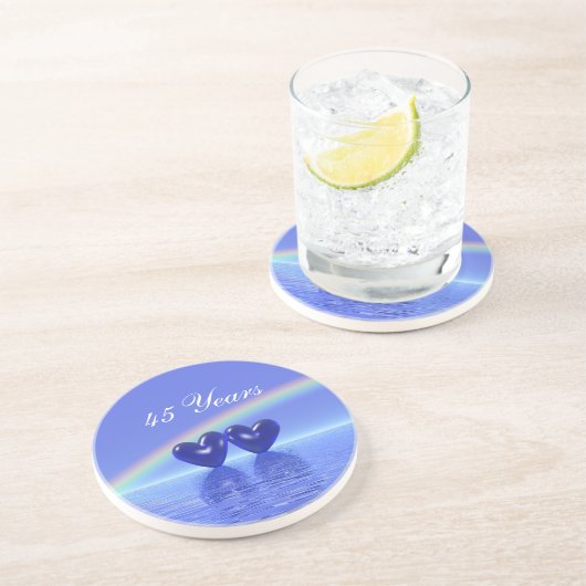 Jubiläum Sapphire Hearts Getränkeuntersetzer (Seite)