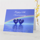 Jubiläum Sapphire Hearts Karte (Gelbe Blume)