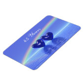 Jubiläum Sapphire Hearts Magnet (Linke Seite)