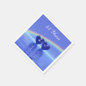 Jubiläum Sapphire Hearts Serviette (Ecke)