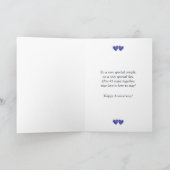 Jubiläum Sapphire Hearts (Tall) Karte (Innenseite)