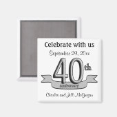 Jubiläum Save the Date Gastgeschenke Magnet (Vorderseite/Rückseite)