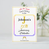 Jubiläum & Save the Date - Name und Datum - (Stehend Vorderseite)