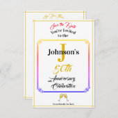 Jubiläum & Save the Date - Name und Datum - (Vorne/Hinten)