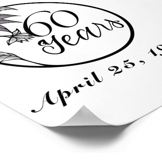 Jubiläum-Schild Poster (Ecke)