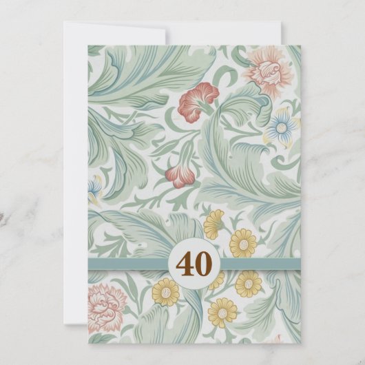 Jubiläum schöne Vintage Einladungen (Vorderseite)