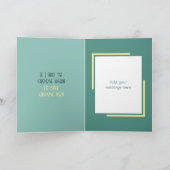 Jubiläum schönes Ehefrau-Gelb-Grün-Foto Karte (Innenseite)