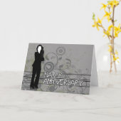 Jubiläum : Silhouette der Unternehmen: Karte (Gelbe Blume)