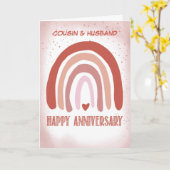 Jubiläum Soft Pink Watercolor Rainbow Karte (Gelbe Blume)