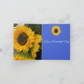 Jubiläum Sonnenblume Karte (Innenseite)