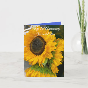 Jubiläum Sonnenblume Karte