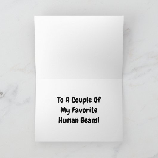 Jubiläum Spaß - ein paar beliebte Bohnen Karte (Innenseite)